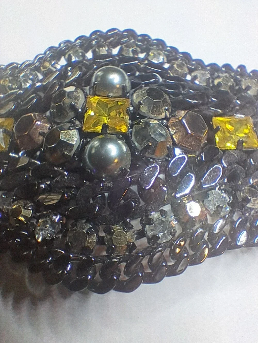 Stella & Dot Kahlo Statement Cuff Bracelet in Metallic Gunmetal